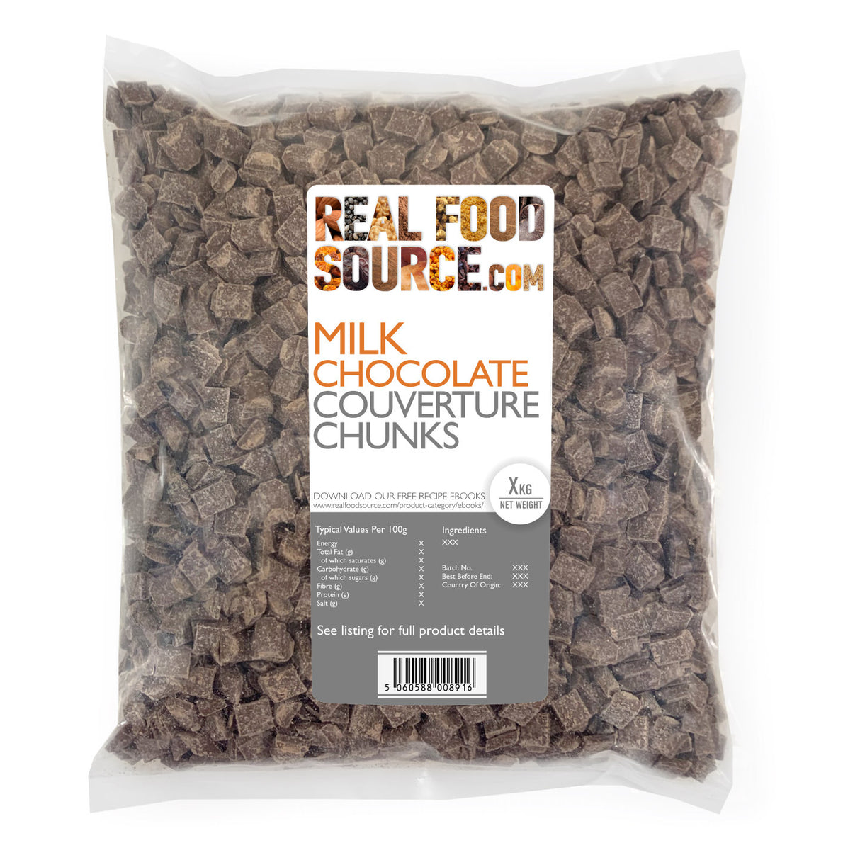 Milk Chocolate Couverture Chunks