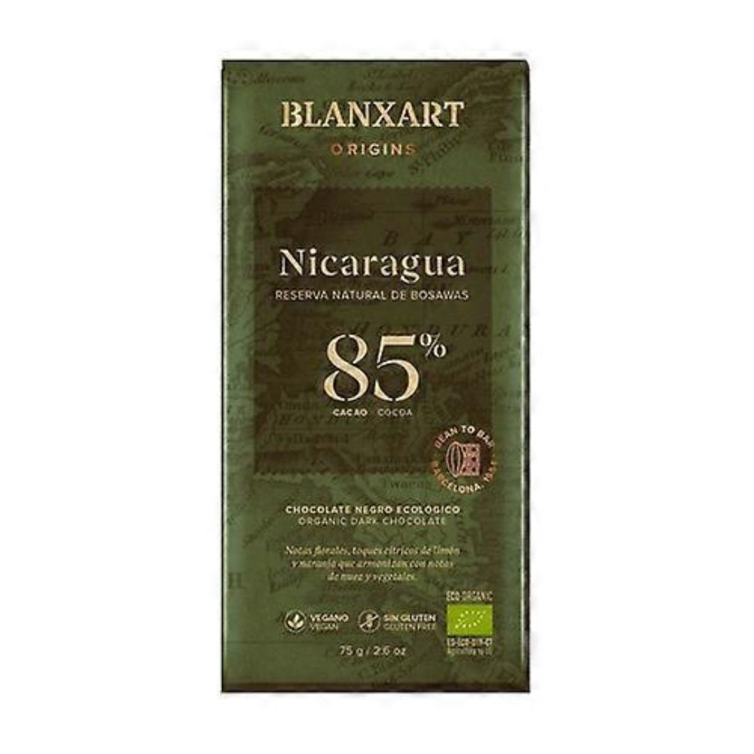 BLANXART Organic & Vegan Dark 85% Nicaragua Chocolate Bar