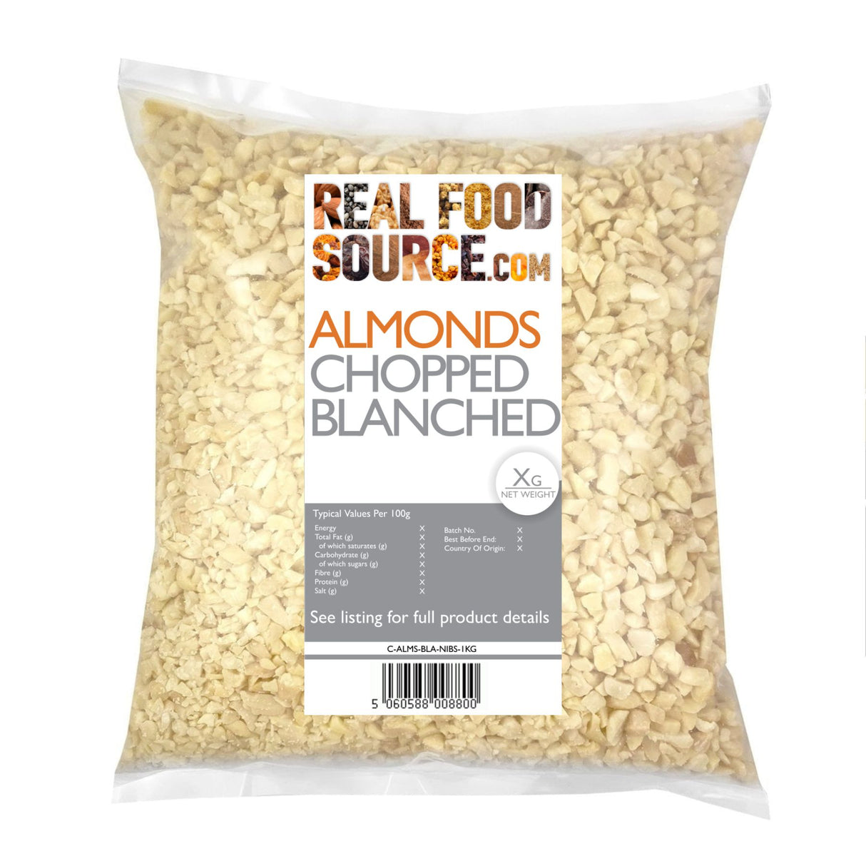 Almonds, Chopped Blanched