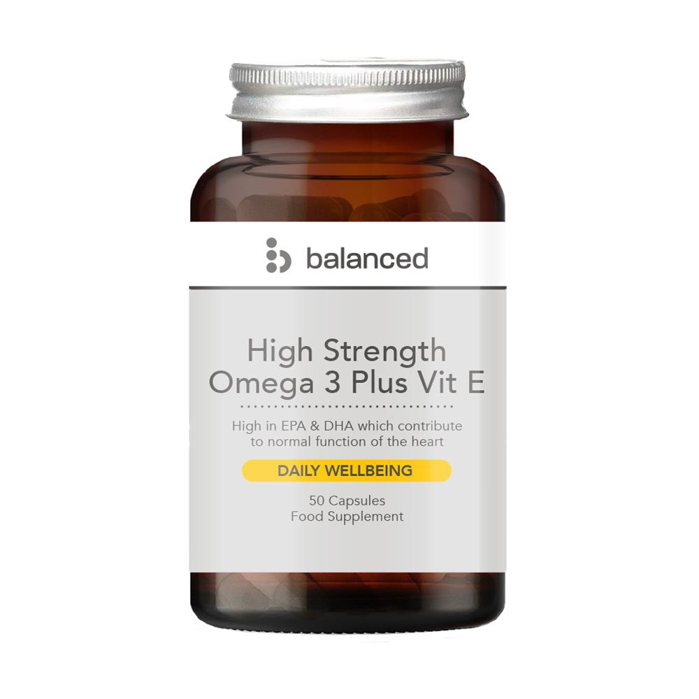 Balanced - High Strength Omega 3 + Vit E 50 Gel Caps - Reusable Bottle