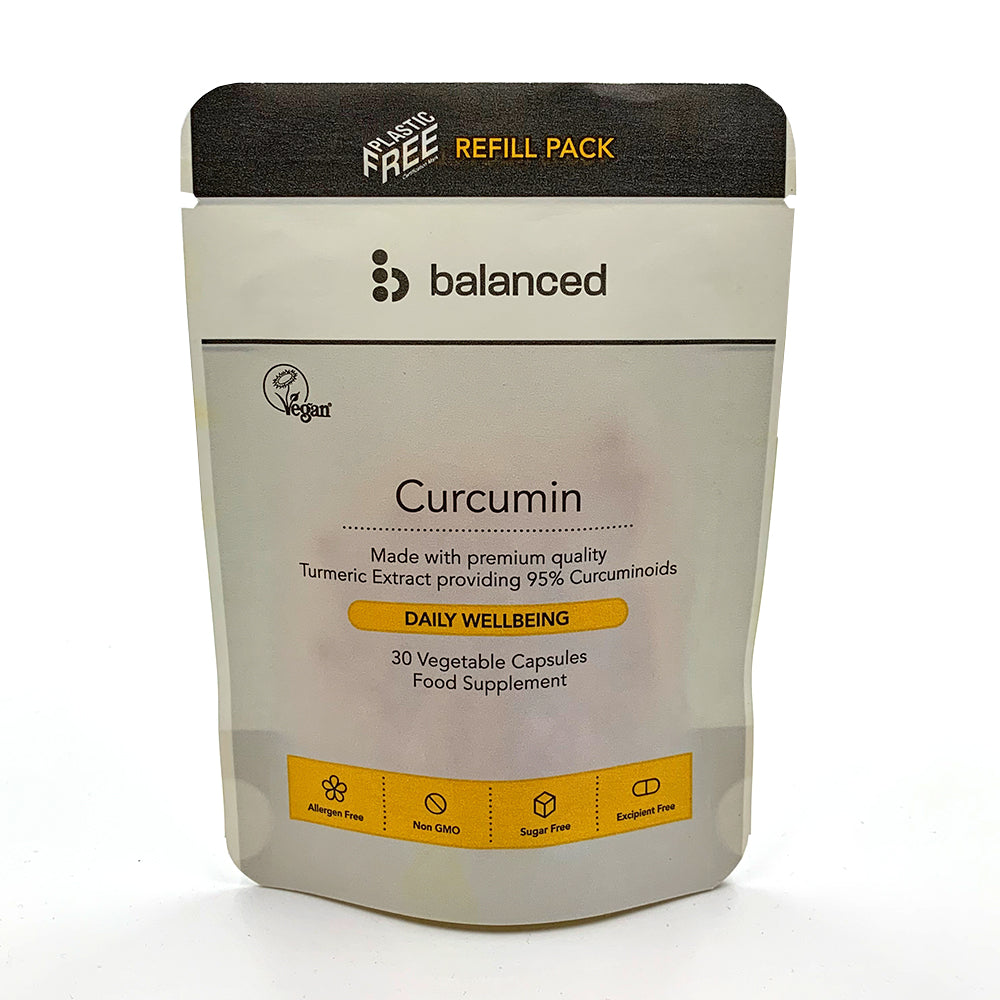 Balanced - Curcumin (Turmeric Extract) 30 Veggie Caps - Refill Pouch