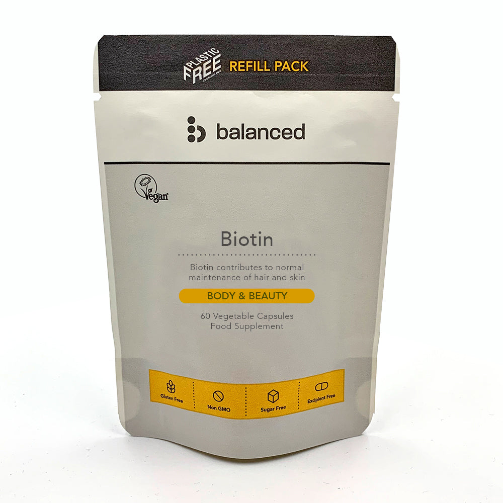 Balanced - Biotin 60 Veggie Caps - Refill Pouch
