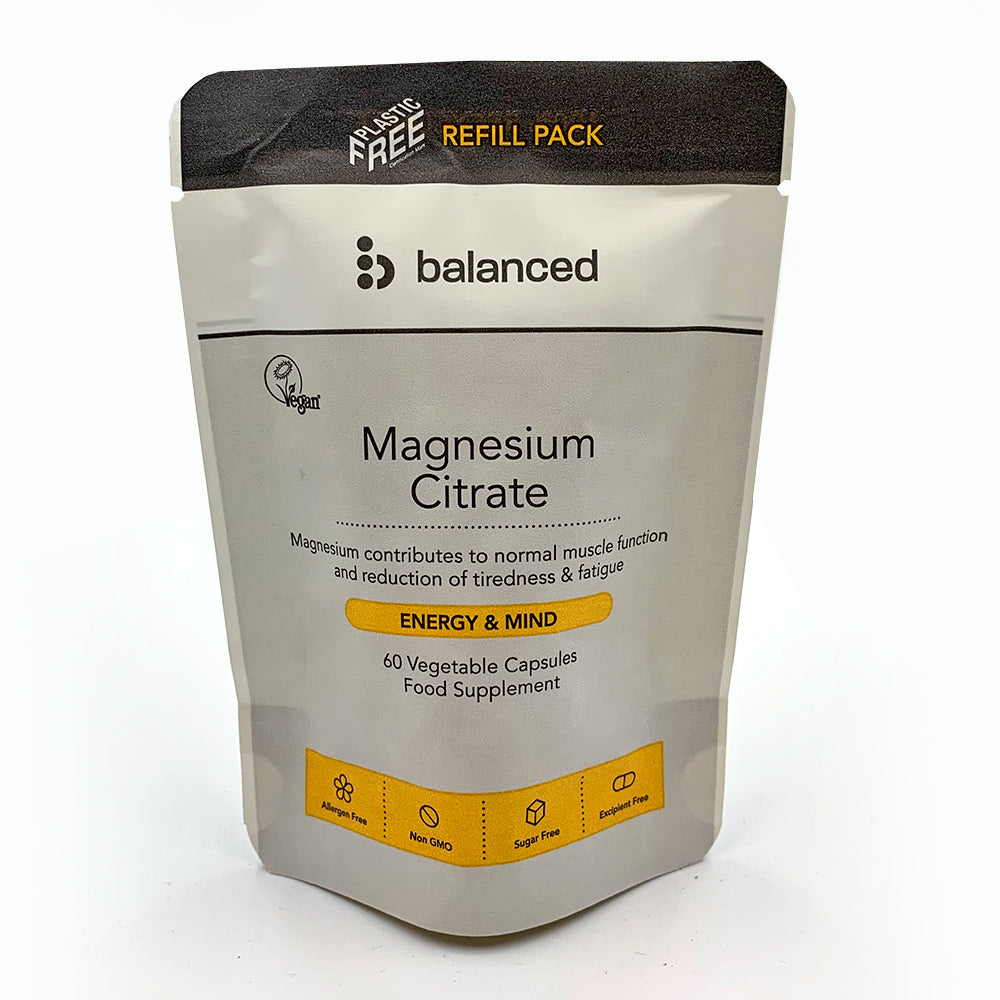 Balanced - Magnesium Citrate 60 Veggie Caps - Refill Pouch