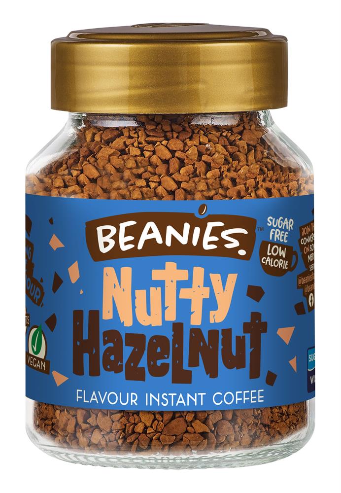 Beanies Coffee - Nutty Hazelnut Flavour Instant Coffee 50g
