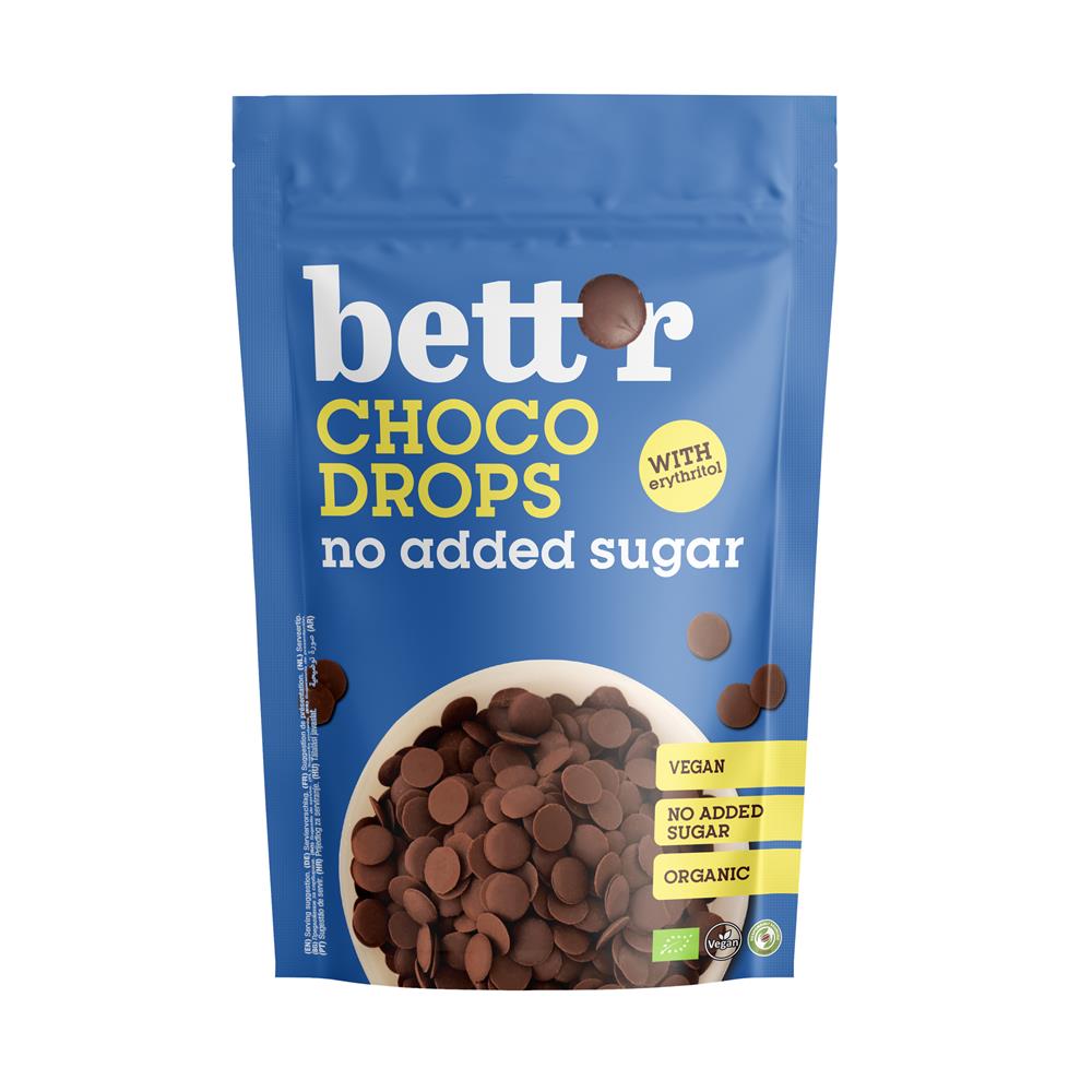 Bettr - Organic Vegan No Added Sugar Choco Drops 200g