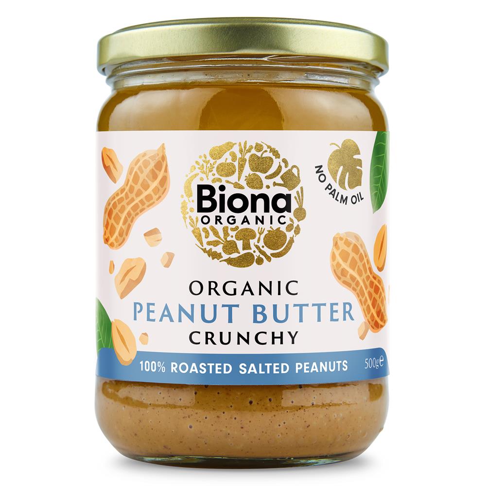 Biona Organic - Organic Peanut Butter Organic Crunchy with Sea Salt 500g