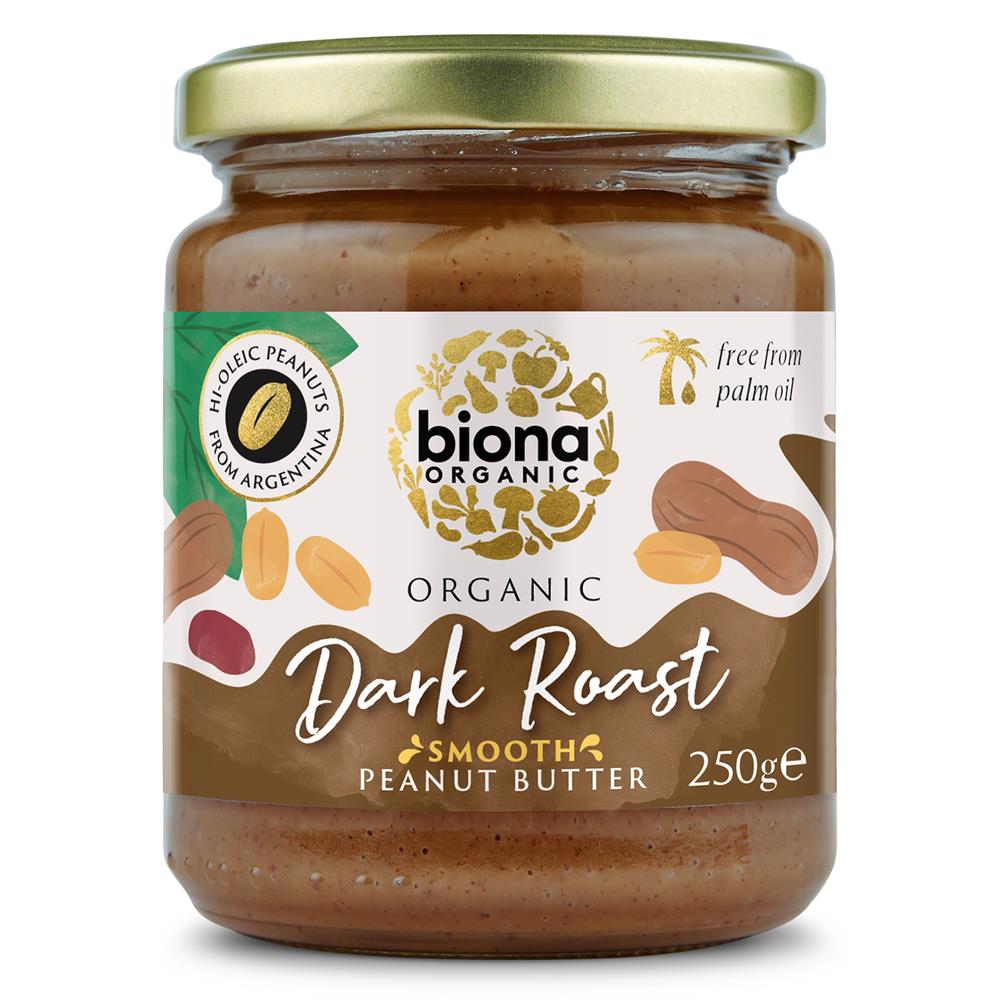 Biona Organic - Organic Hi Oleic Dark Roast Peanut Butter Smooth 250g