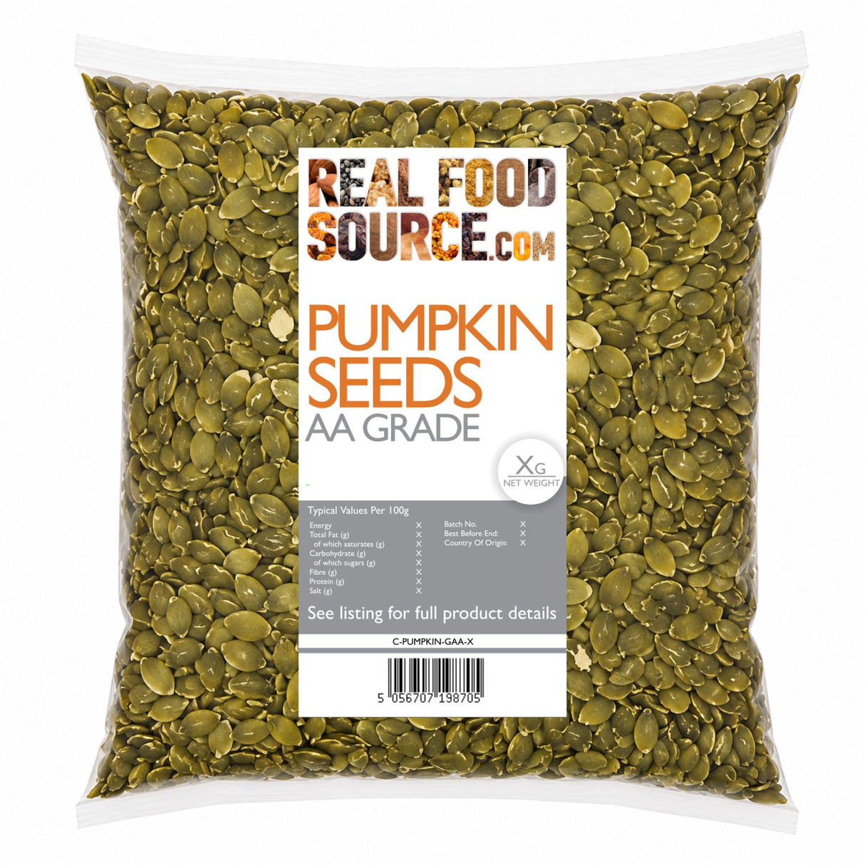 Pumpkin Seeds, AA Grade