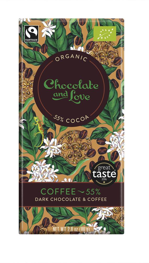 Chocolate & Love - Organic/Fairtrade Dark Chocolate with Coffee 55%
