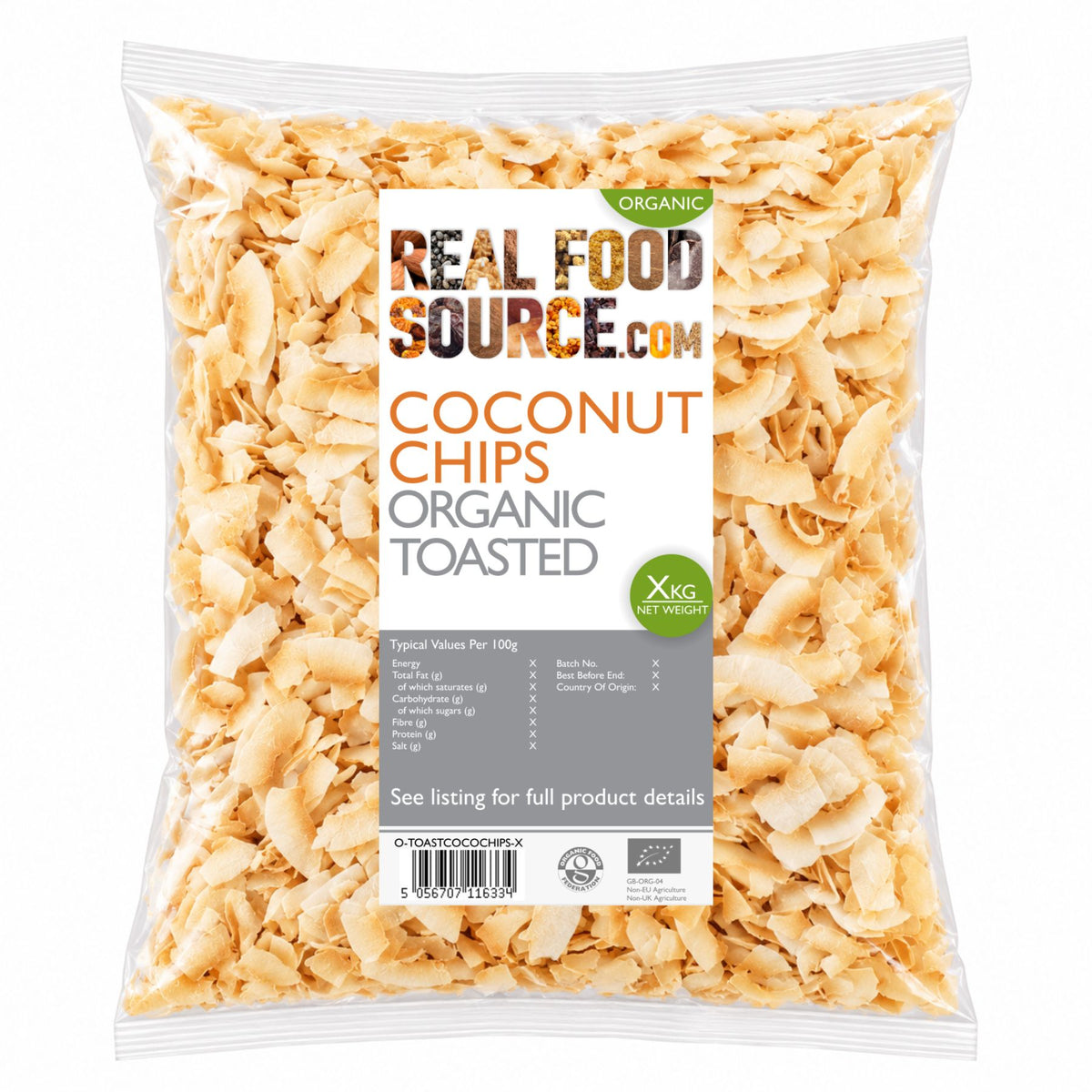 Coconut Chips, Organic Toasted