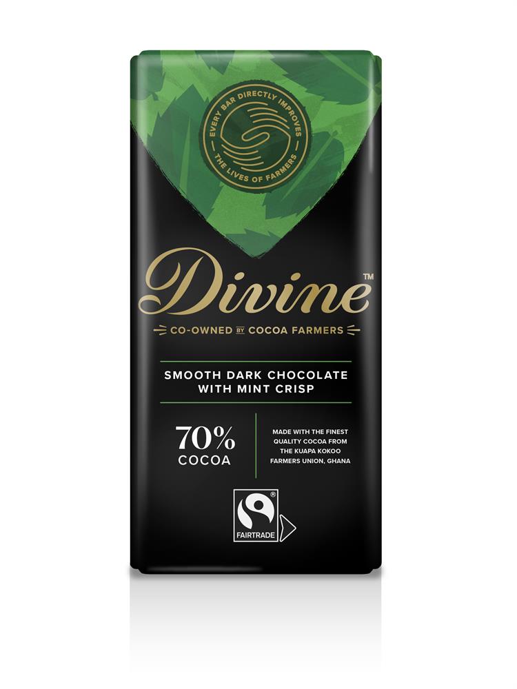 Divine - 70% Dark Chocolate with Mint Crisp