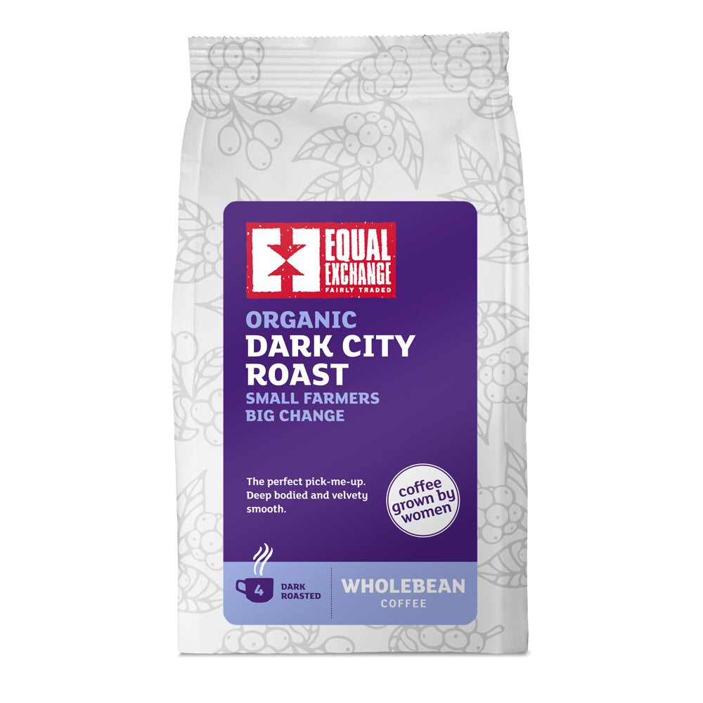 Equal Exchange - Organic & Fair Trade Dark City Roast Coffee Beans 200g