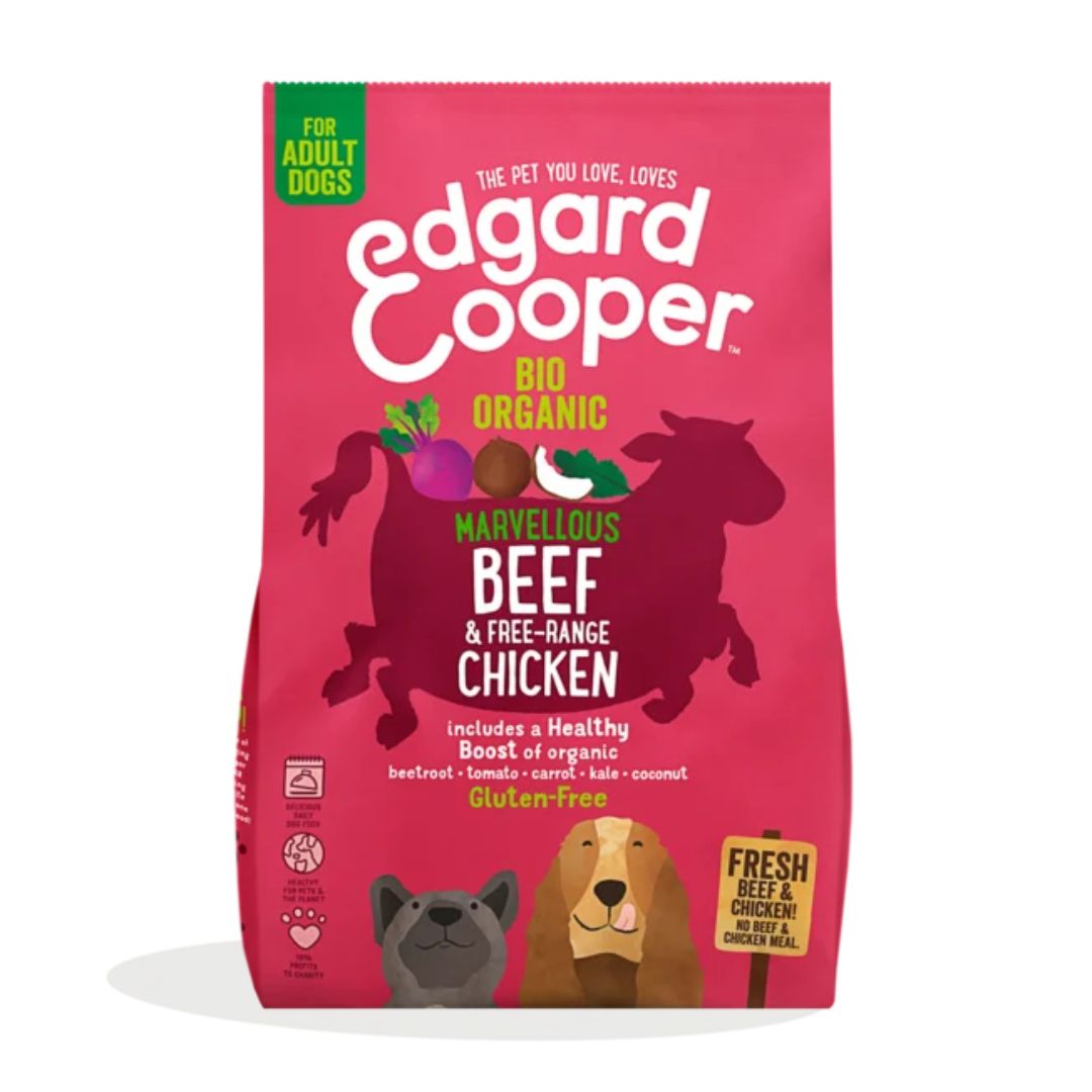 Edgard Cooper Dry Dog Food - Organic Beef and Chicken Beetroot Coconut & Kale
