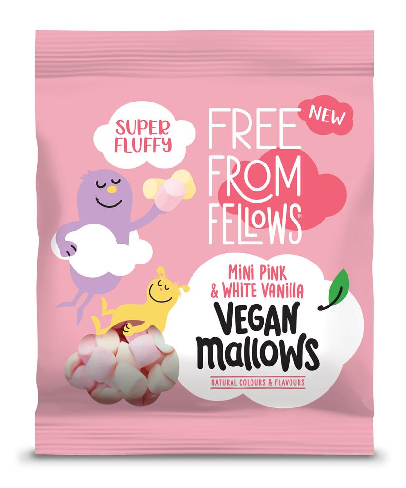 Free From Fellows - Vegan Vanilla Pink & White Mini Mallows 210g (2x105g)