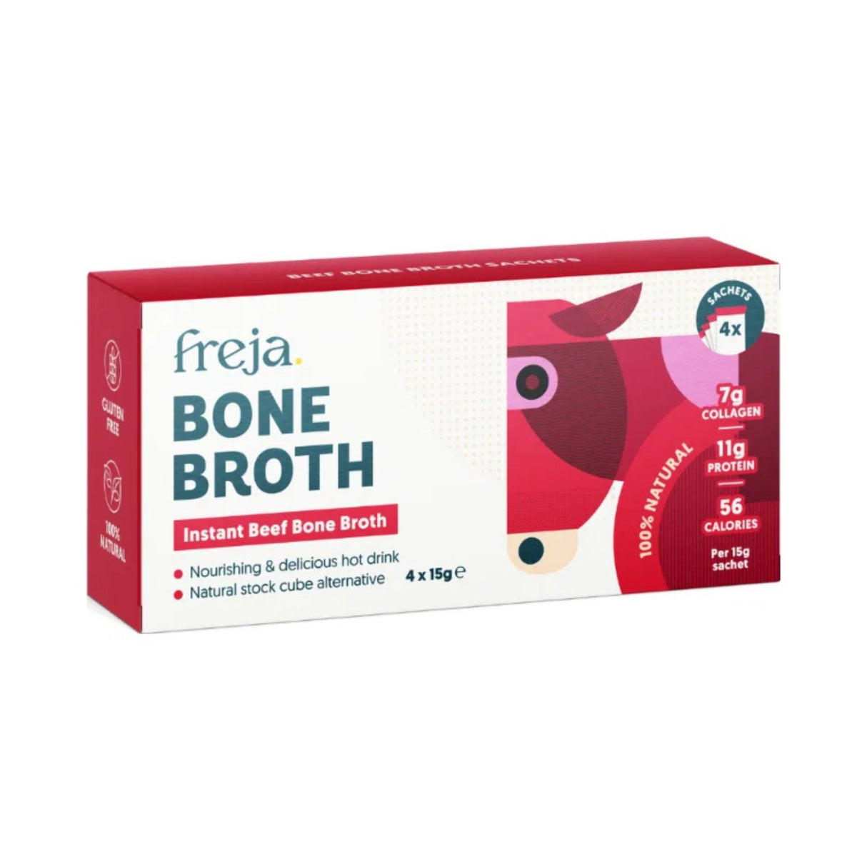 Freja Foods - Beef Broth Sachets (4 x 15g)