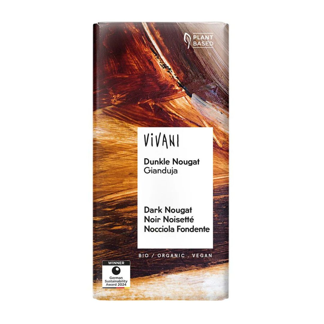 Vivani Organic Dark Nougat Chocolate Bar