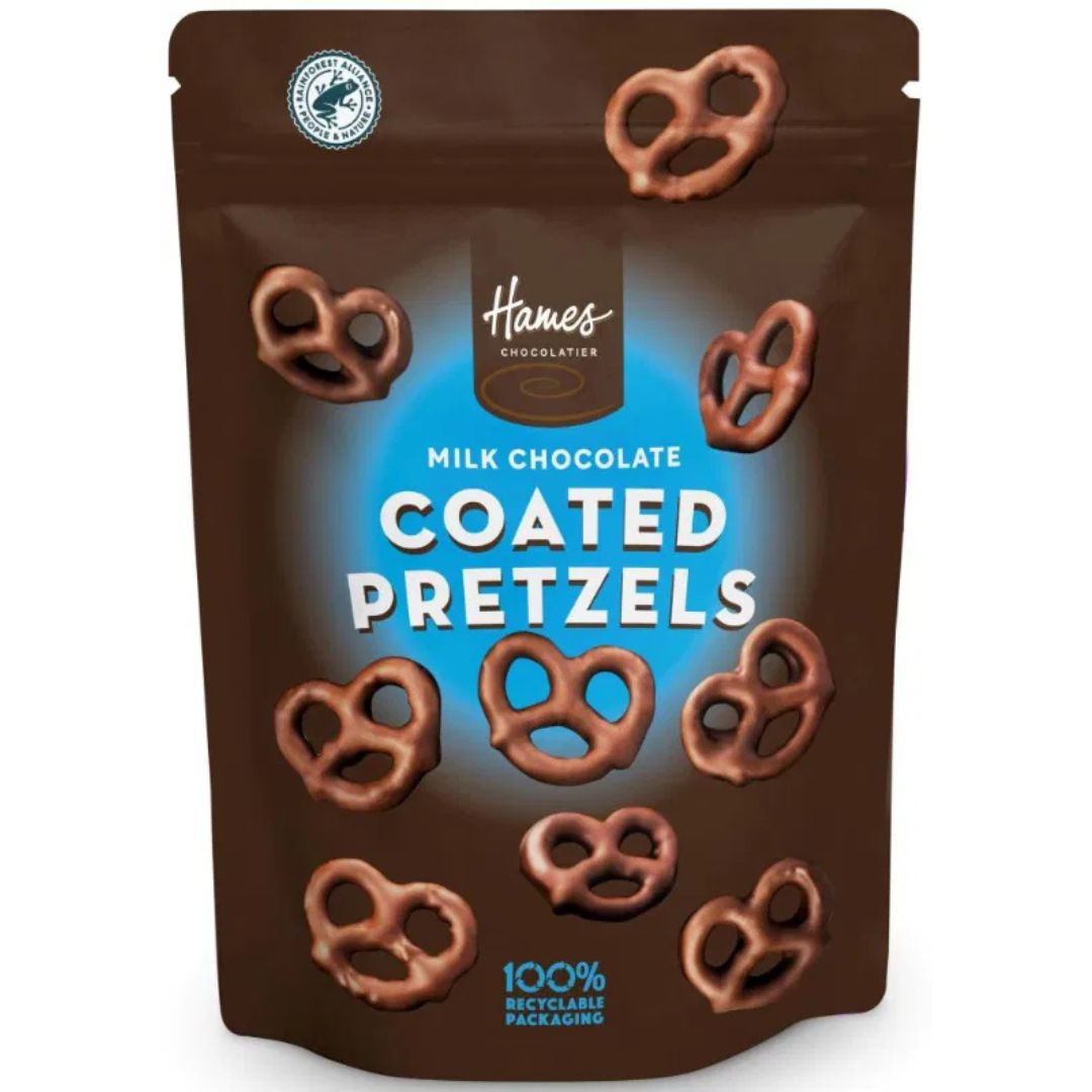 Hames Chocolate - Milk Choc Pretzels Munch Pouch 100g