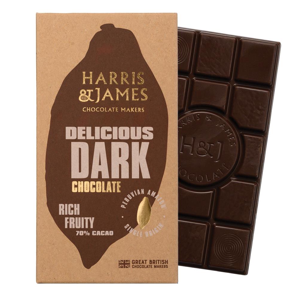 Harris and James - Delicious 70% Dark Chocolate Bar