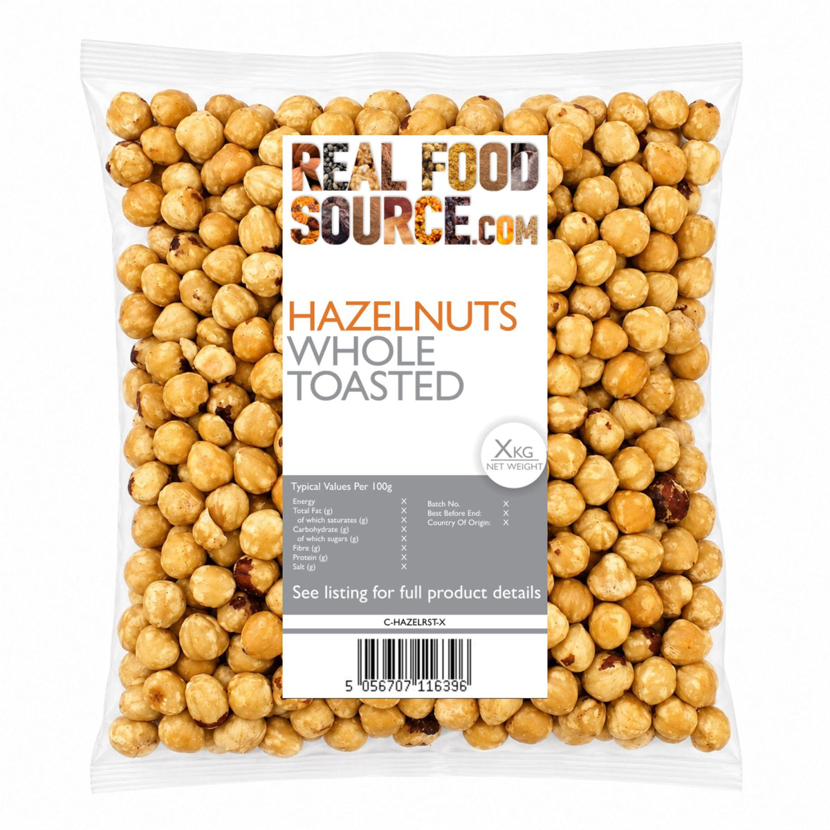 Hazelnuts, Whole Toasted