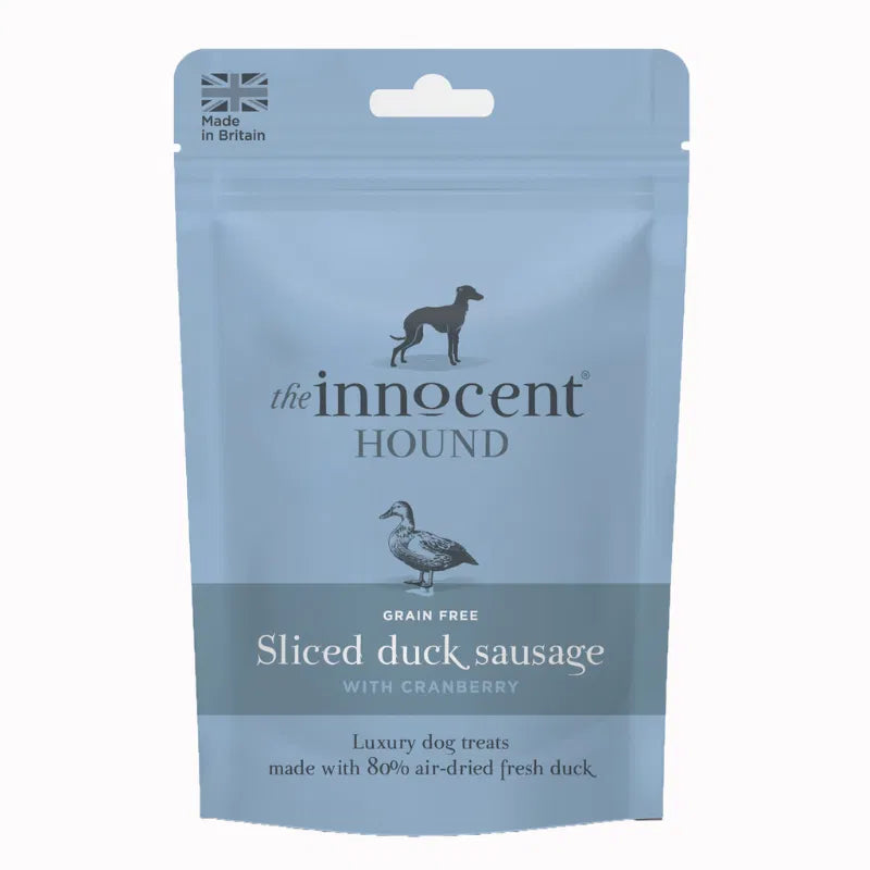 The Innocent Hound - Grain Free Sliced Duck Sausage with Cranberry 70g