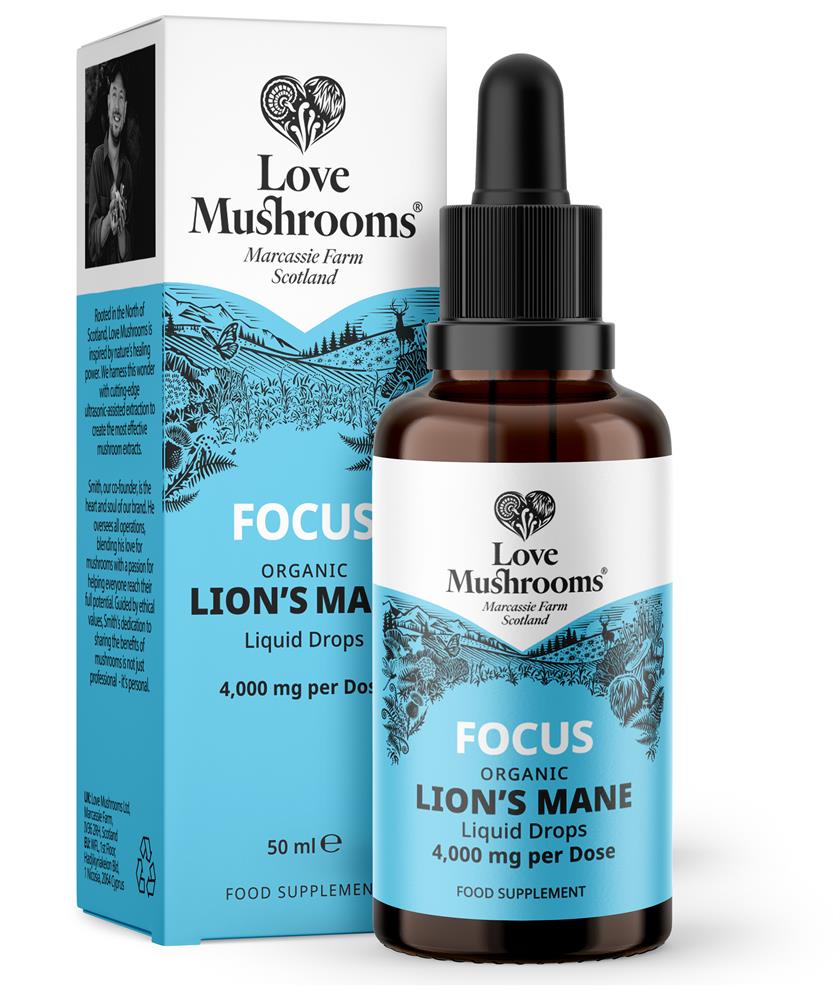 Love Mushrooms - Organic Lions Mane Liquid Drops 50ml