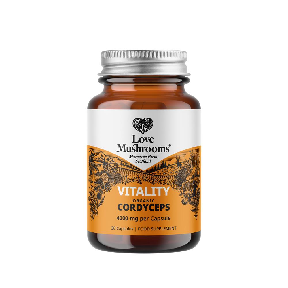 Love Mushrooms - Organic Cordyceps Capsules 30 Capsules
