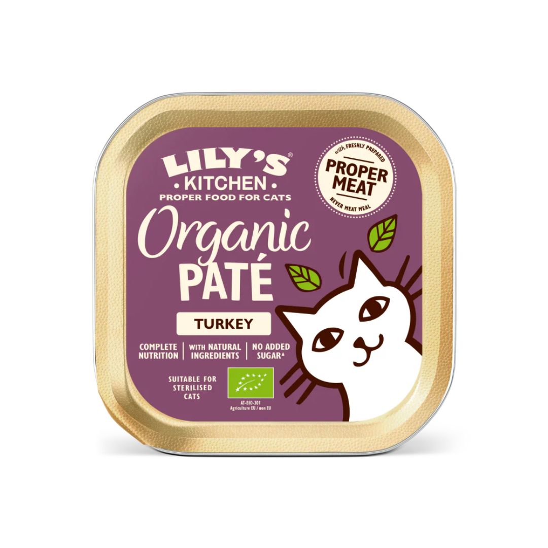 Lily's Kitchen - Organic Turkey Pate for Cats