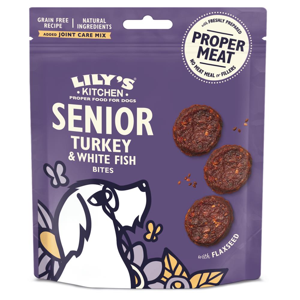 Lily's Kitchen - Turkey & White Fish Bites for Senior Dogs