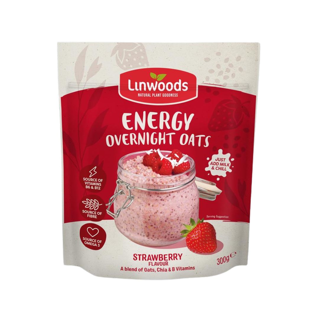 Linwoods - Overnight Oats Strawberry Energy 300g