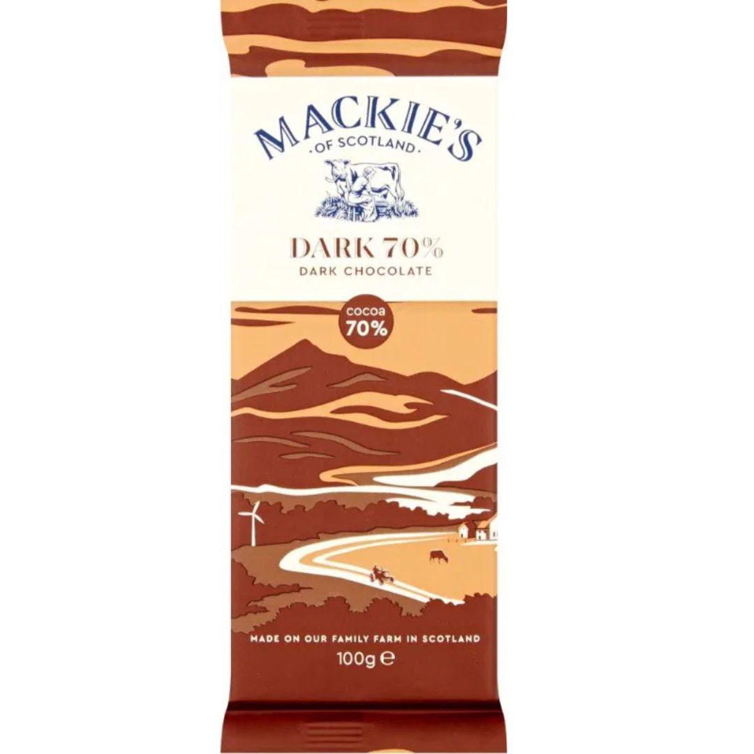 Mackies - 70% Cocoa Dark Chocolate Bar 100g