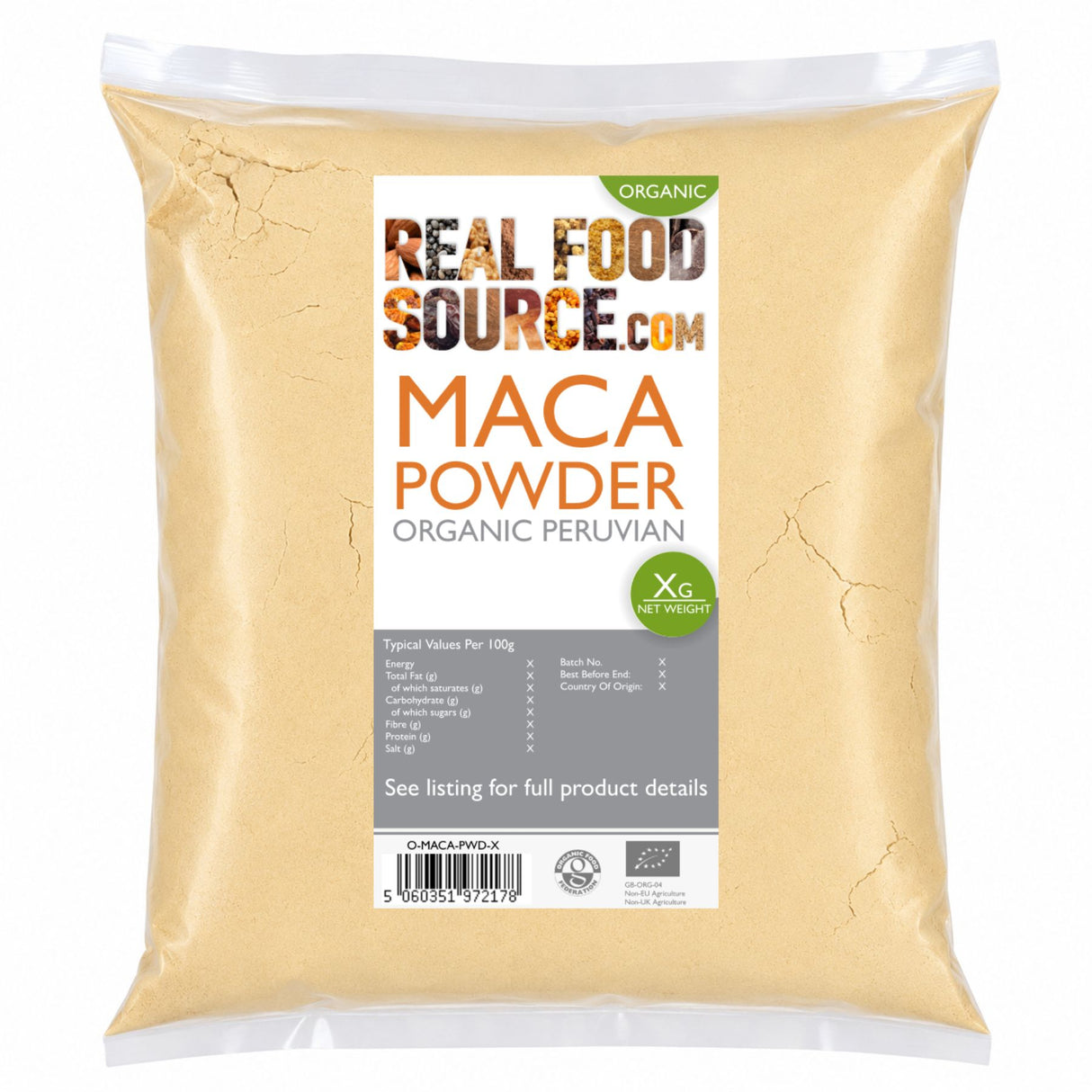 Maca Powder, Organic Peruvian