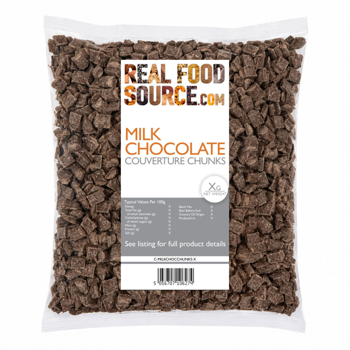 Milk Chocolate Couverture Chunks