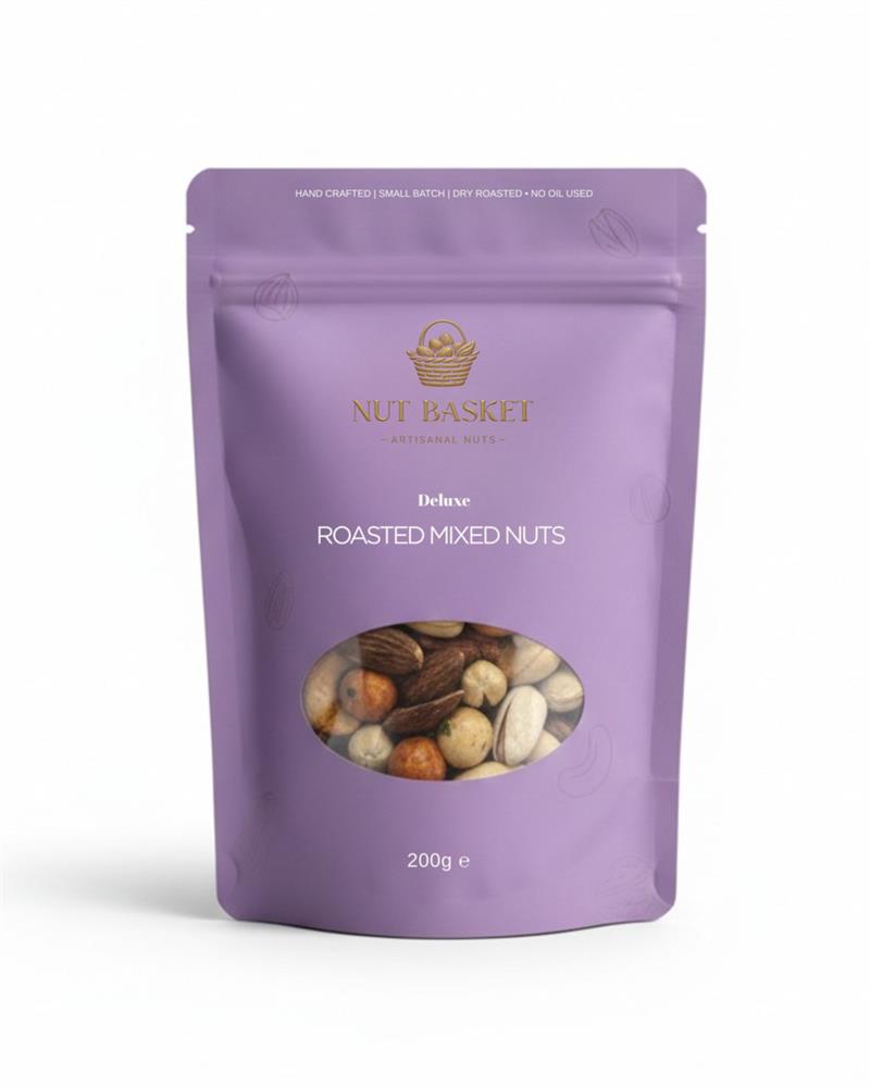 Nut Basket - Deluxe Mixed Nuts, Premium Roasted Nut Selection 200g