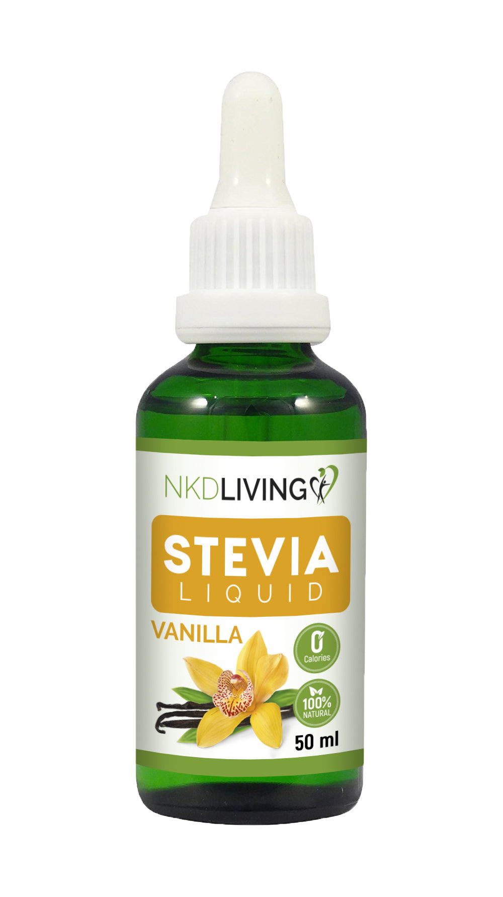NKD Living - 100% Natural Stevia Liquid Vanilla Sweetener 50ml