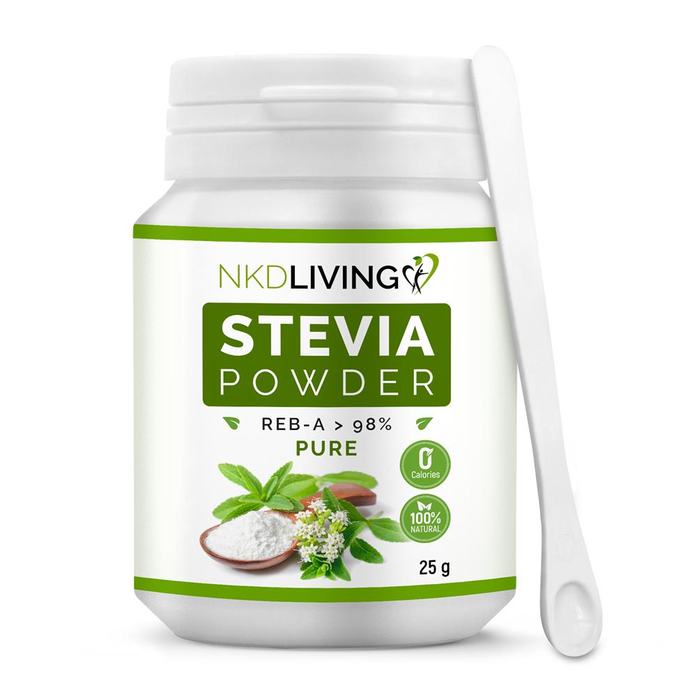 NKD Living - Pure Stevia Powder Natural 0 Calorie Sweetener 25g