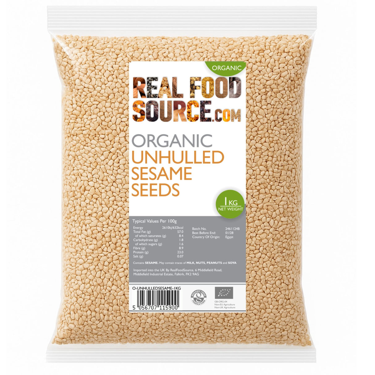 Sesame Seeds, Organic Unhulled