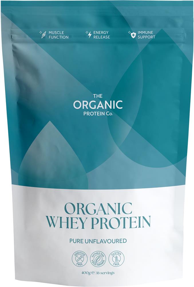 The Organic Protein Company - Organic Whey Protein Powder Pure Unflavoured 400g