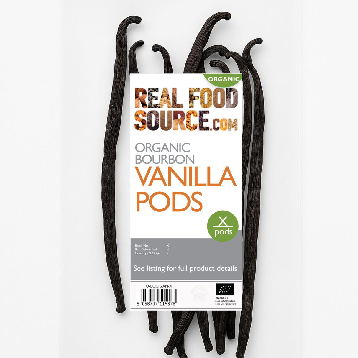 Organic Bourbon Vanilla Pods