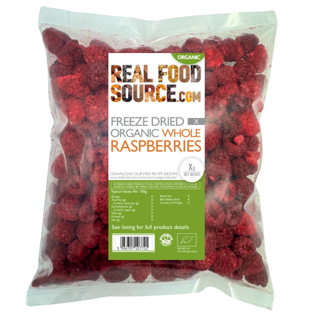 Organic Freeze Dried Whole Raspberries