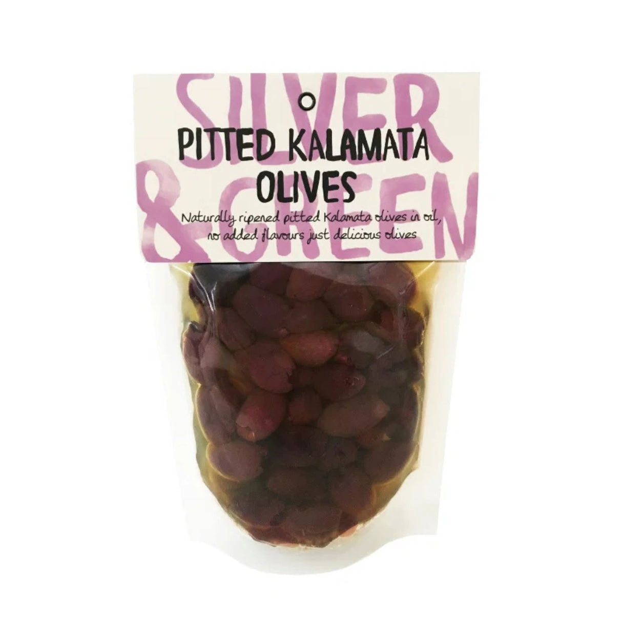 Silver & Green - Kalamata Black Olives 220g