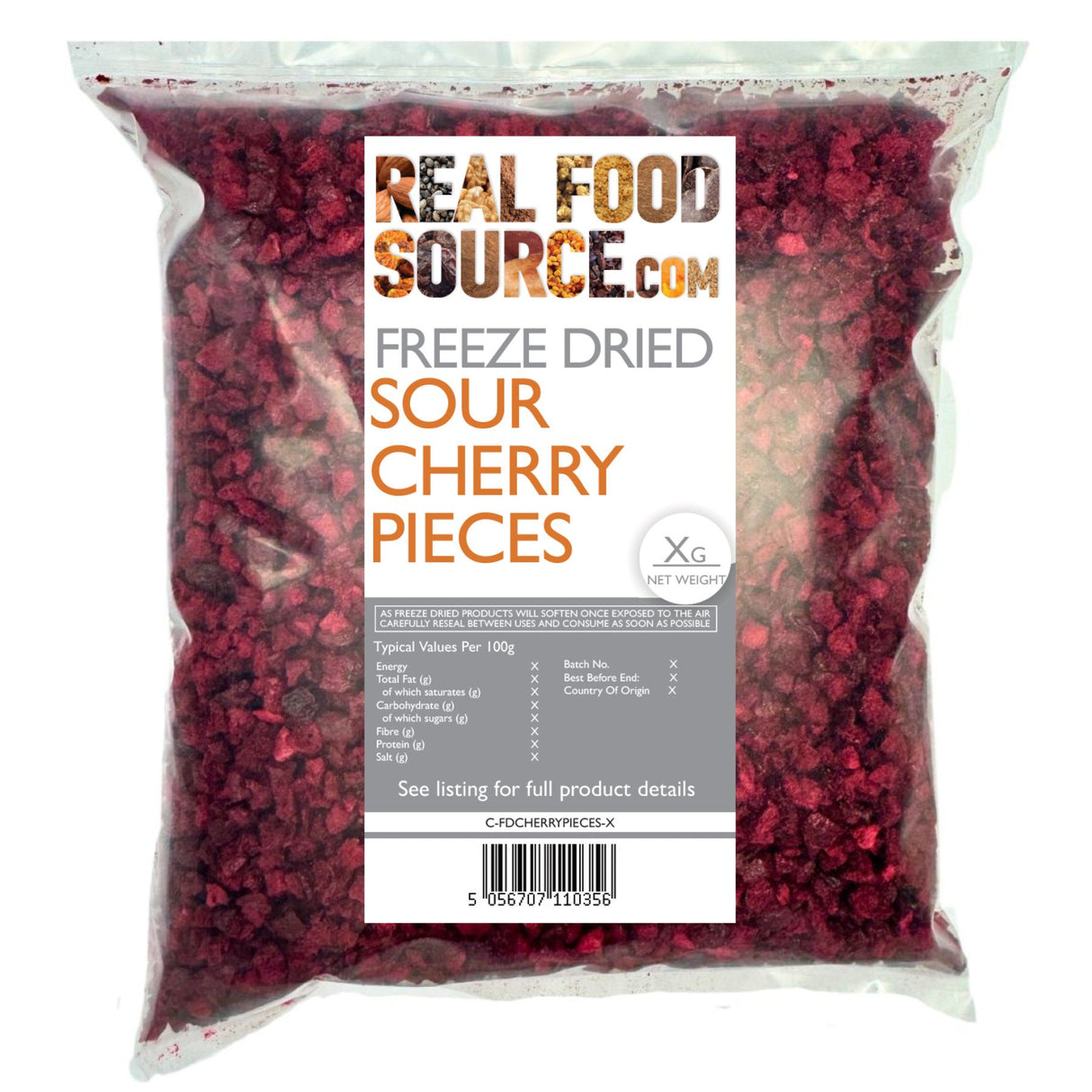 Freeze Dried Sour Cherry Pieces
