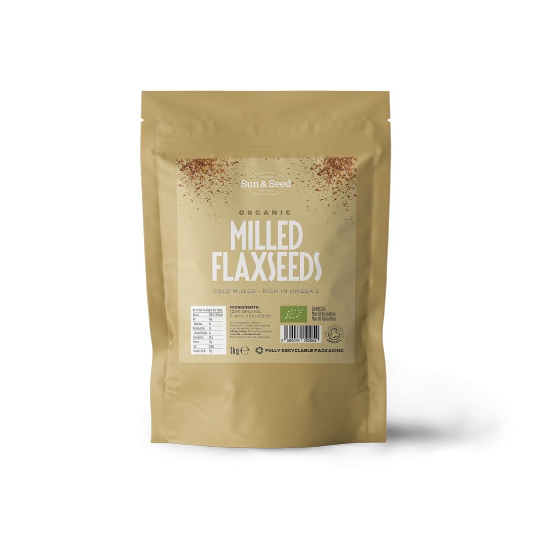 Sun and Seed - Organic Raw Milled Flax Seeds 1kg