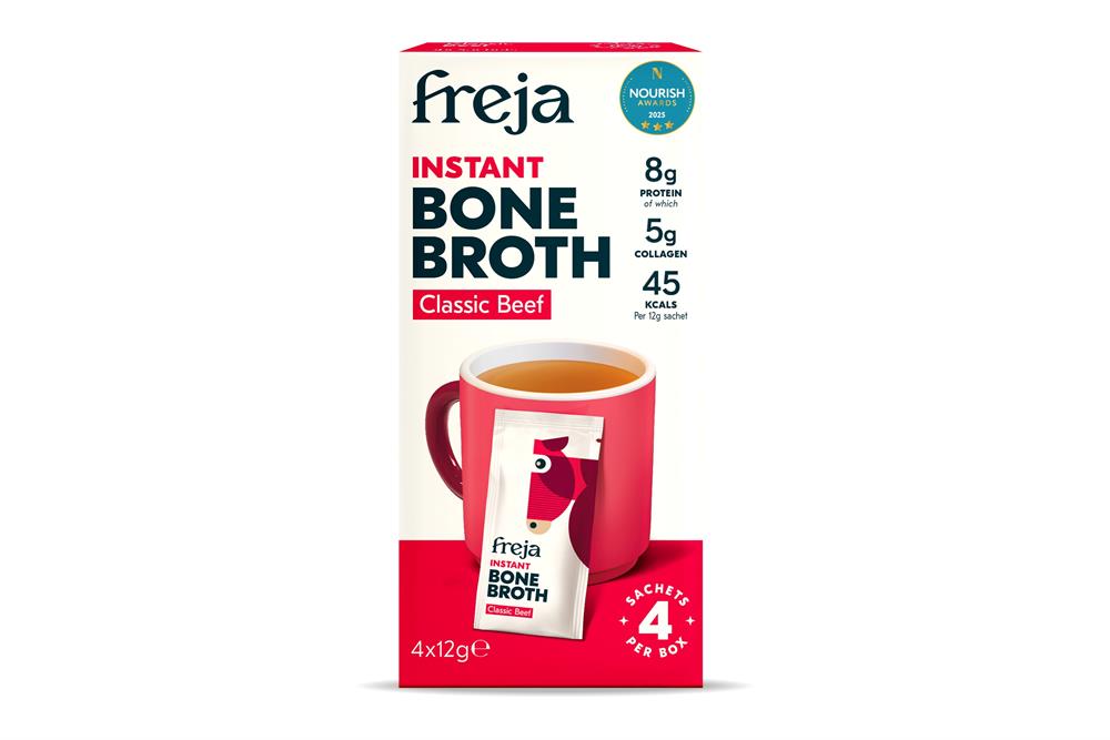 Freja Foods - Instant Bone Broth - Classic Beef Sachets (4 x 12g)