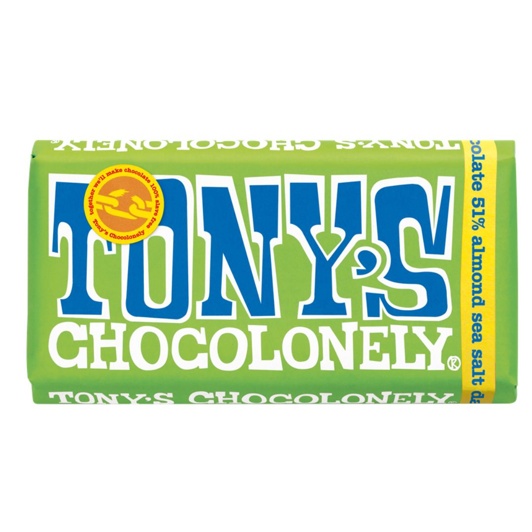 Tony's Vegan Dark Almond Sea Salt 51% Bar