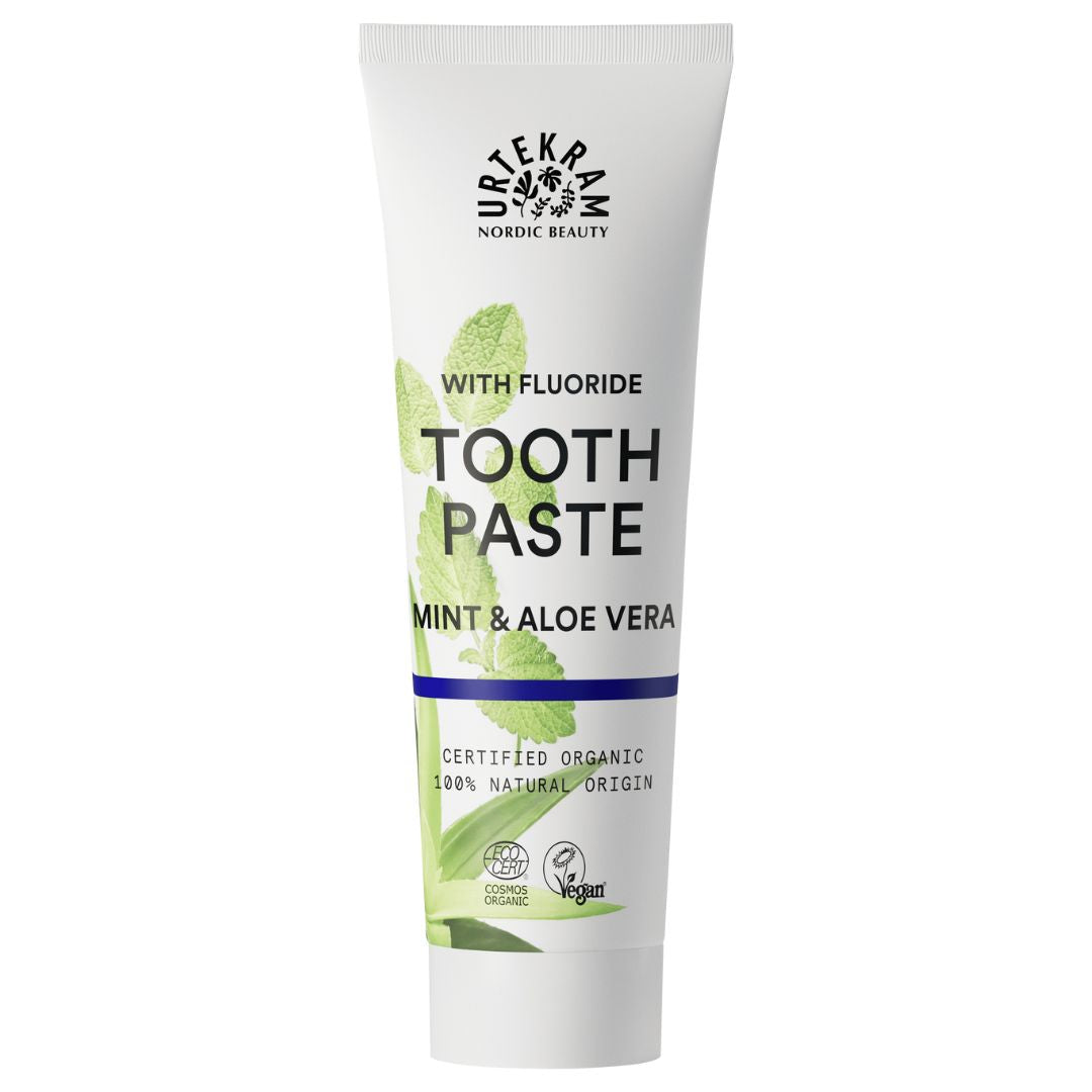 Urtekram - Mint & Aloe Vera Toothpaste with Flouride