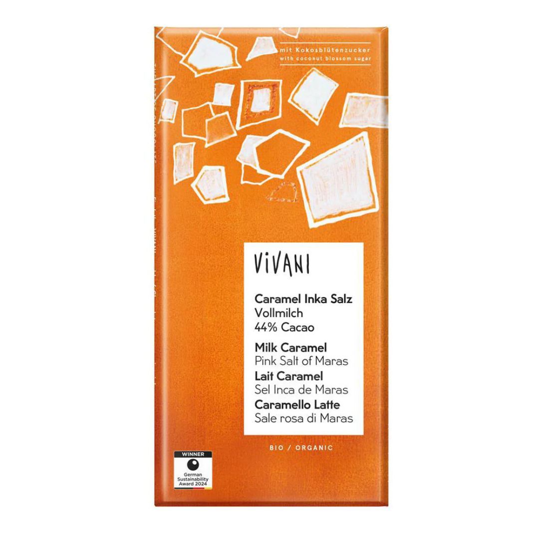 Vivani Organic Salted Caramel Milk Chocolate Bar
