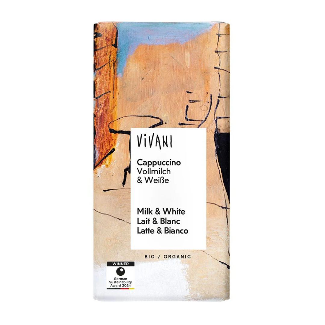 Vivani Organic Milk White Cappuccino Chocolate Bar