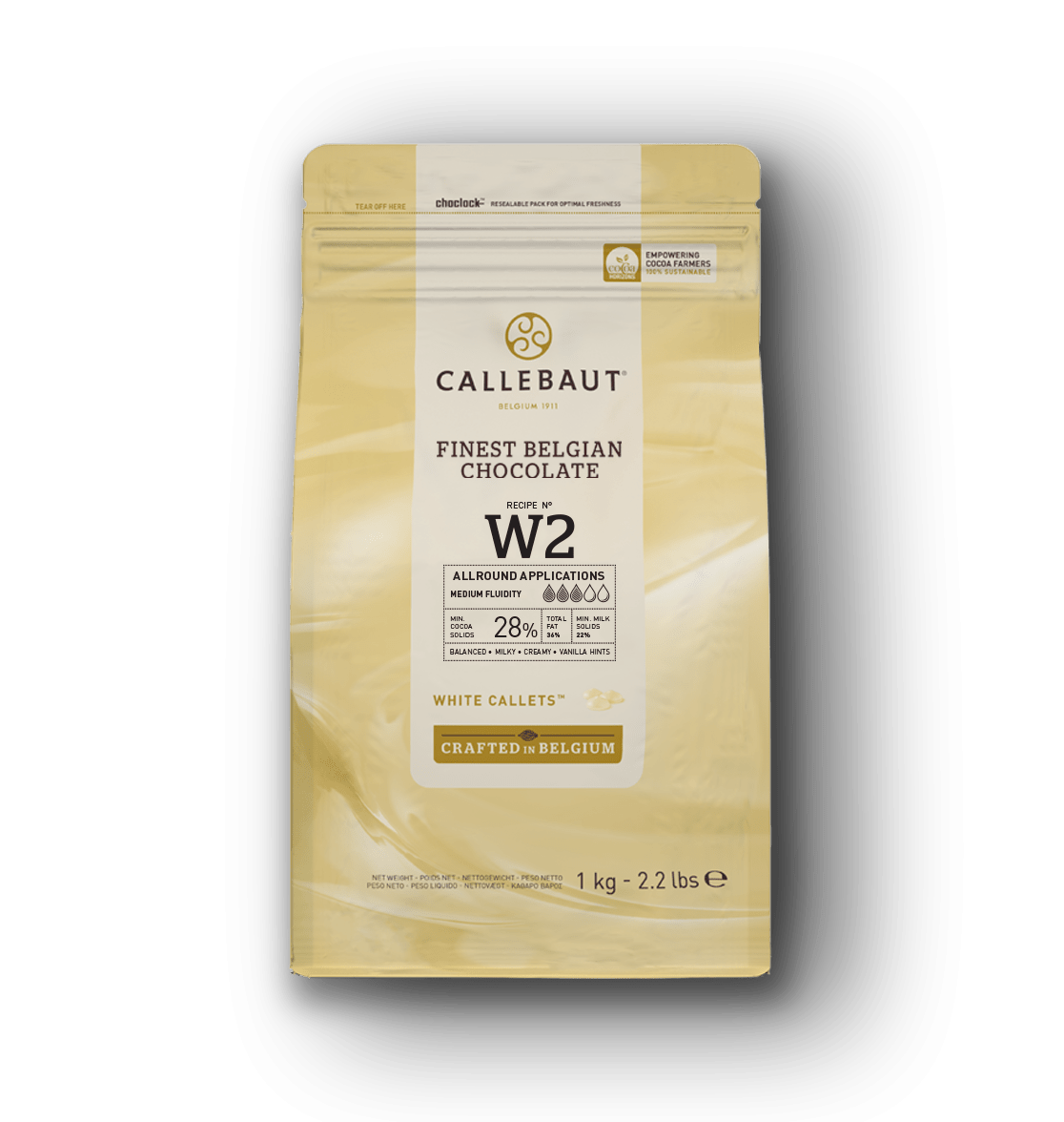 Callebaut White Chocolate Callets - W2 - 1kg