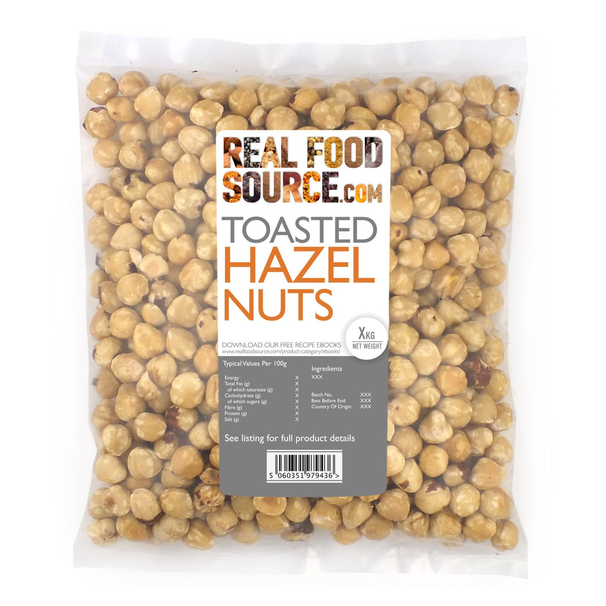 Toasted Whole Hazelnuts