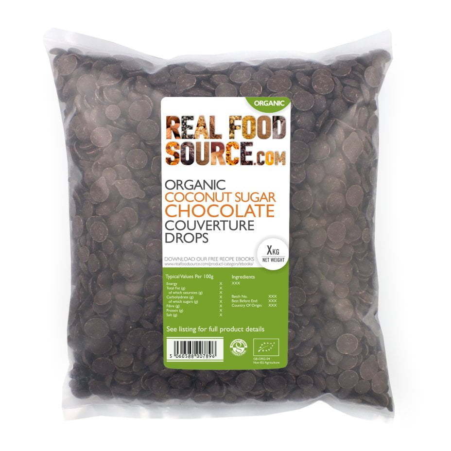 Organic Coconut Sugar 67% Chocolate Couverture Drops